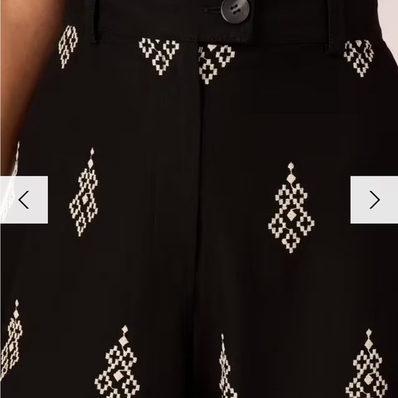 Adrianna Papell
Embroidered Wide Leg Trousers, Black/Cream - Picture 10 of 14